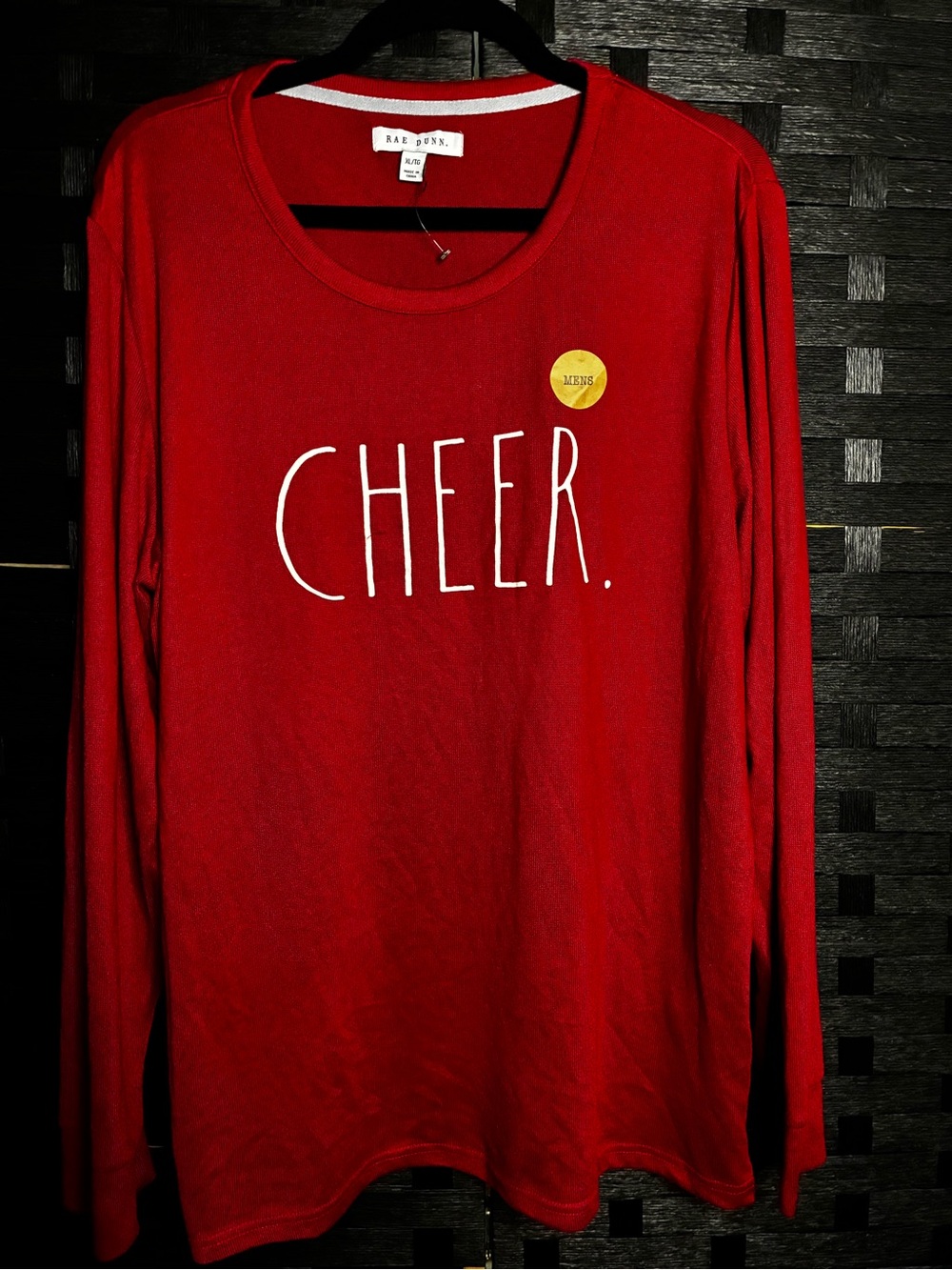 Rae Dunn Red Long-Sleeve Shirt with "CHEER." Print